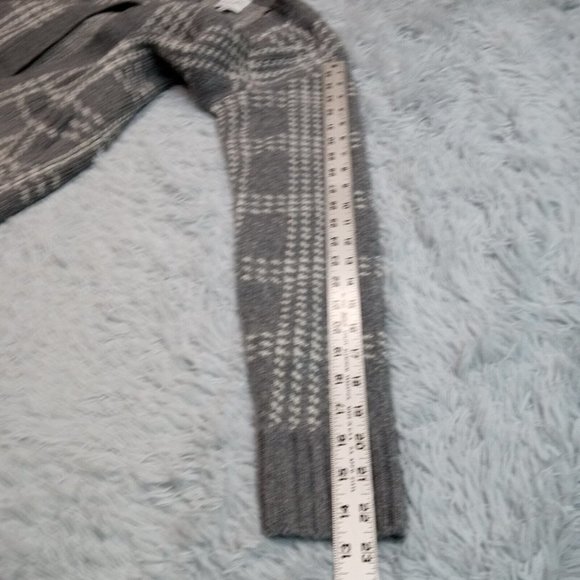 Pink Rose Womens Sweater Cardigan Gray Medium Open Front Pockets‎ Stretch - Picture 8 of 10